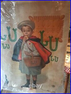 Superbe et rare Affiche ancienne originale Petit écolier de Lu Firmin BOUISSET