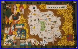 Superbe rare affiche ORIGINALE ALAIN CORNIC Région La Bourgogne 1979