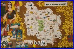 Superbe rare affiche ORIGINALE ALAIN CORNIC Région La Bourgogne 1979