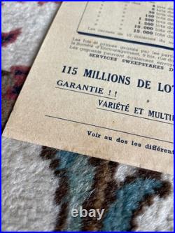 Sweepstake Affichette Loterie Nationale Originale 1936 Introuvable Sweepstake Affichette Loterie Nationale Originale 1936 Introuvable