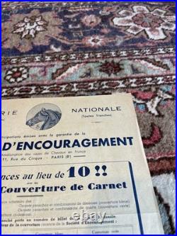 Sweepstake Affichette Loterie Nationale Originale 1936 Introuvable