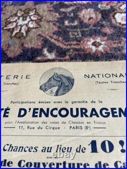 Sweepstake Affichette Loterie Nationale Originale 1936 Introuvable