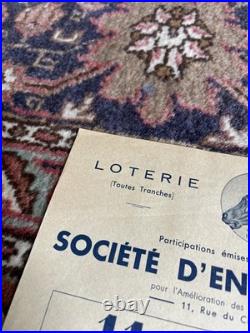 Sweepstake Affichette Loterie Nationale Originale 1936 Introuvable