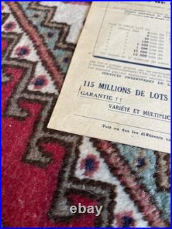 Sweepstake Affichette Loterie Nationale Originale 1936 Introuvable