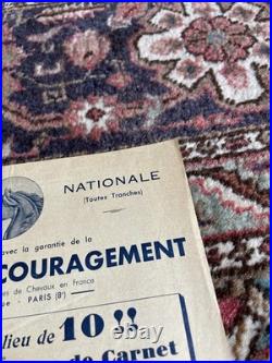 Sweepstake Affichette Loterie Nationale Originale 1936 Introuvable