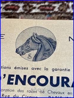 Sweepstake Affichette Loterie Nationale Originale 1936 Introuvable