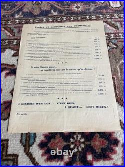 Sweepstake Affichette Loterie Nationale Originale 1936 Introuvable