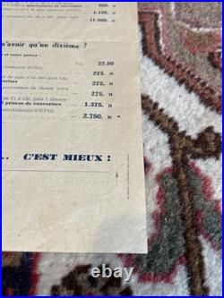 Sweepstake Affichette Loterie Nationale Originale 1936 Introuvable