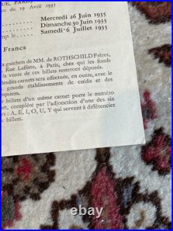 Sweepstake Grand Prix De Paris Affichette Brochure Originale 1935 Introuvable