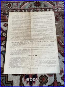 Sweepstake Grand Prix De Paris Affichette Brochure Originale 1935 Introuvable