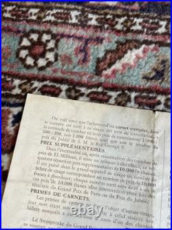 Sweepstake Grand Prix De Paris Affichette Brochure Originale 1935 Introuvable