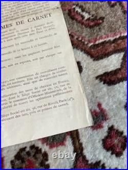 Sweepstake Grand Prix De Paris Affichette Brochure Originale 1935 Introuvable