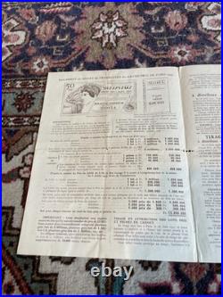 Sweepstake Grand Prix De Paris Affichette Brochure Originale 1935 Introuvable