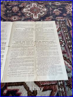 Sweepstake Grand Prix De Paris Affichette Brochure Originale 1935 Introuvable