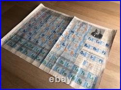 TABLEAU PÉRIODIQUE soviétique 1966 Mendeleïev RARE poster pédagogique URSS