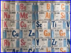 TABLEAU PÉRIODIQUE soviétique 1966 Mendeleïev RARE poster pédagogique URSS