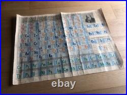 TABLEAU PÉRIODIQUE soviétique 1966 Mendeleïev RARE poster pédagogique URSS