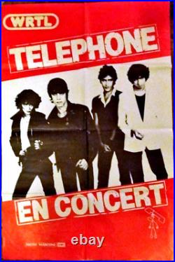 TELEPHONE Affiche concert originale 1980 78x118cm