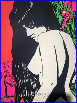 THE BURDEN OF LIFE AFFICHE PSYCHÉDÉLIQUE Blacklight Poster Black Light 1969 Love