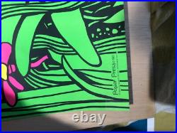 THE BURDEN OF LIFE AFFICHE PSYCHÉDÉLIQUE Blacklight Poster Black Light 1969 Love