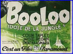TRES GRANDE AFFICHE ANCIENNE FILM BOOLOO IDOLE DE LA JUNGLE 1938 (320x240 cm)