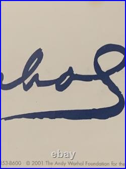 Tableau ancien affiche Dollars Andy Wharol 90X66