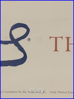 Tableau ancien affiche Dollars Andy Wharol 90X66
