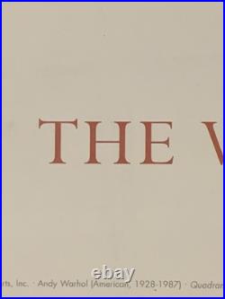 Tableau ancien affiche Dollars Andy Wharol 90X66