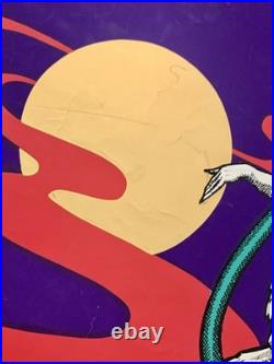 Tableau ancien affiche publicitaire Libra vintage The Glass Motorcycle 76X51