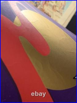 Tableau ancien affiche publicitaire Libra vintage The Glass Motorcycle 76X51