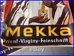 Tres rare rouleau d'époque 50 affiches publicitaires Gruwell Mekka Tabak 84x59cm