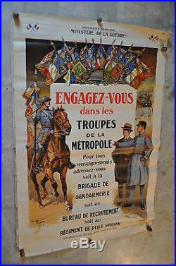 Troupes de la Métropole / Ministère de la guerre 1928/ Signée Toussaint