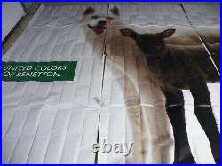United colors of benetton loup agneau brebis rare affiche publicitaire 43m