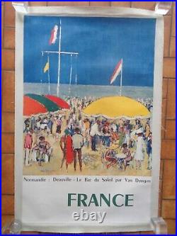 VAN DONGEN Bar Soleil Affiche touristique ancienne France Normandie Deauville