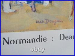 VAN DONGEN Bar Soleil Affiche touristique ancienne France Normandie Deauville