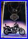 VINTAGE N. O. S. 1980s Harley Davidson biker black light blacklight poster