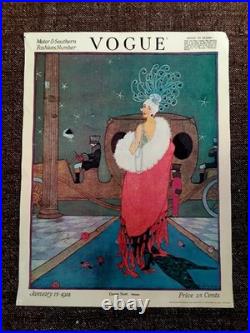 VOGUE Helen Dryden 1918 Lithographie USA Portal Publication Art Déco c. 1960-80