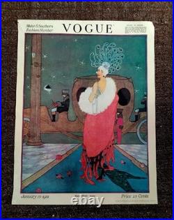 VOGUE Helen Dryden 1918 Lithographie USA Portal Publication Art Déco c. 1960-80
