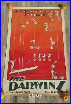 Velo Cycling Affiche Cycles Harford Bicyclette France Sport The Darwins Cirque