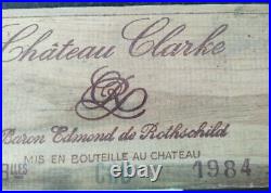 Vins 4 bouteilles chateau Clarke BARON EDMONT de rotschild annee 1984