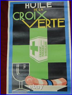 Vintage Poster Affiche Ancienne Huile de la Croix Verte A. M. Cassandre