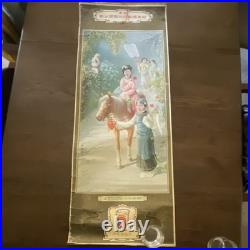 Vintage Qi Dong Double Crane Cigarettes China advertising poster (1930's)