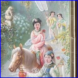 Vintage Qi Dong Double Crane Cigarettes China advertising poster (1930's)