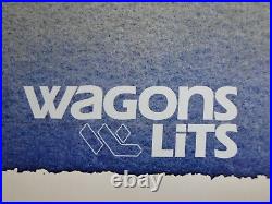 WAGONS LITS 1988 Jean-Michel FOLON Affiche 95 x 65 cm, Originale