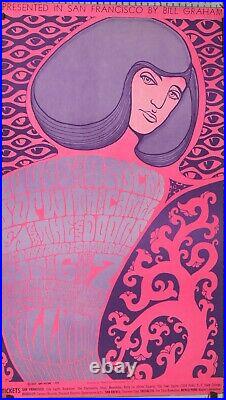 Wes Wilson 1967 The Doors, The Young Rascals, Sopwith Camel Hippie Psychédilque