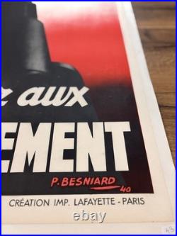 World War 2 Propaganda Poster Signed